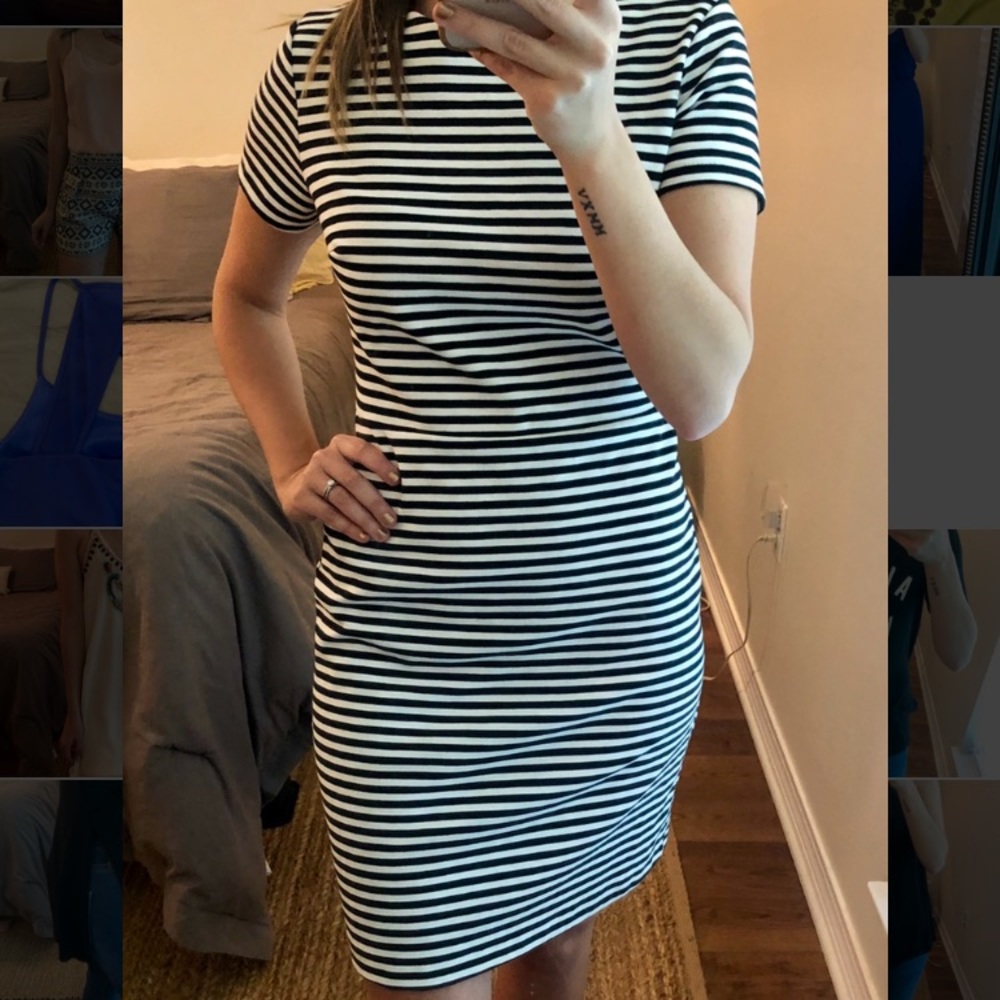 Black and White Stripe Dress
